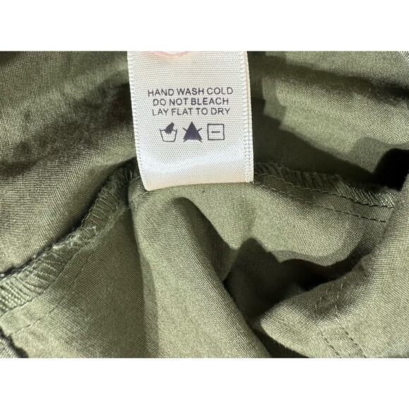 Chelsea & Violet Olive Green Military Style Shirt Field Jacket Shacket Sz Small - Picture 4 of 8